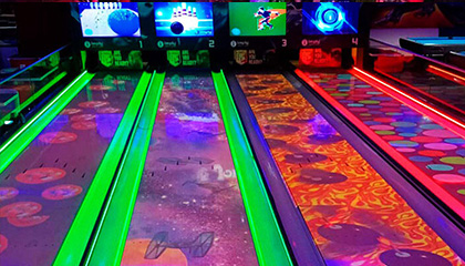 interactive bowling platform