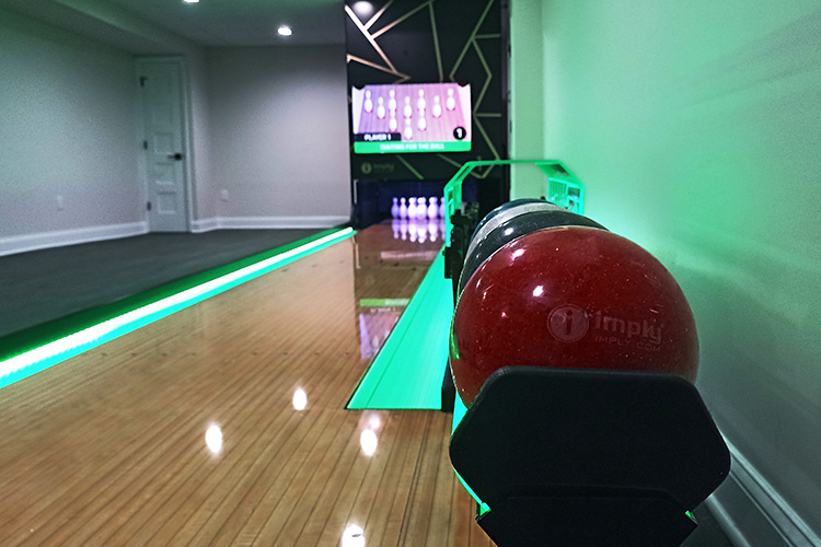 MiniBowling Imply® instalado em residência, na cidade de Colts Neck, em New Jersey, Estados Unidos