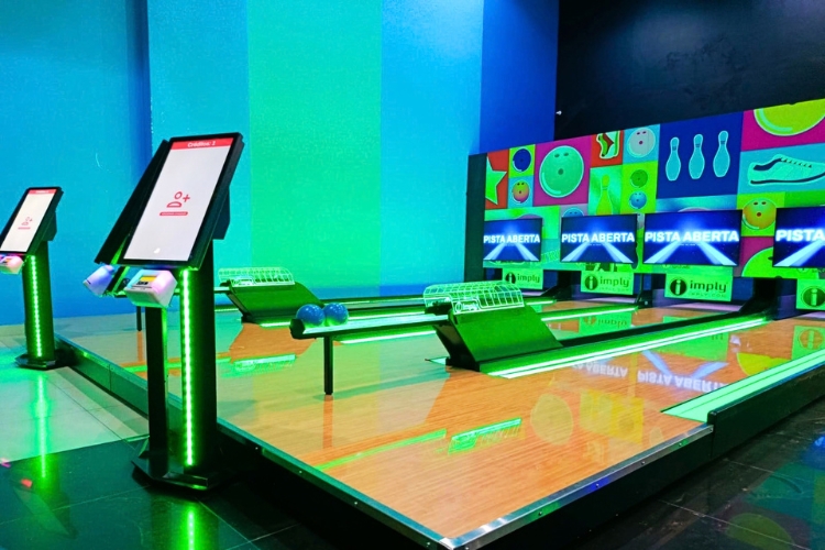 Pistas de Mini Bowling Imply® no parque Play Games, Parque Shopping Maceió, Alagoas