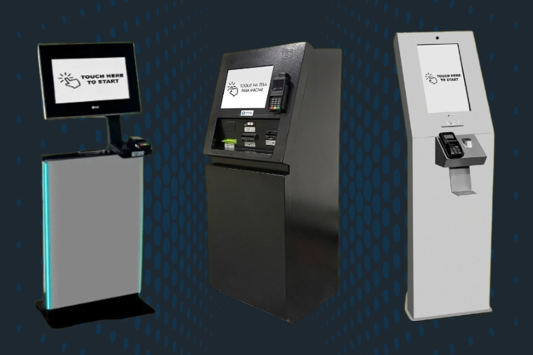Terminal de autoatendimento Imply® em formato de totem