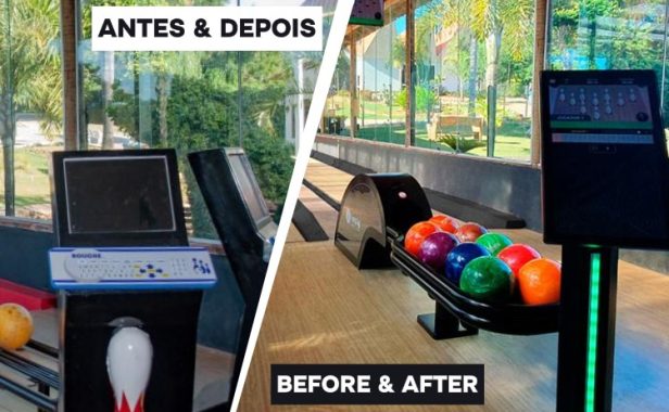 Antes e depois - Village Resort - Boliche Imply®