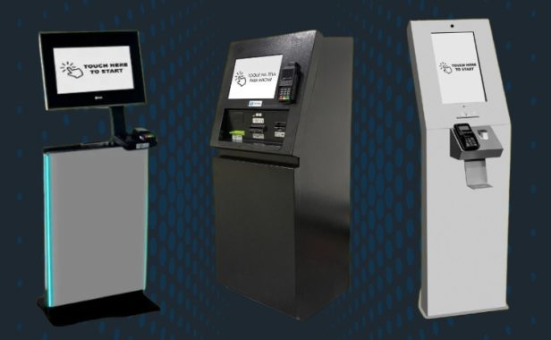 Terminal de autoatendimento Imply® em formato de totem