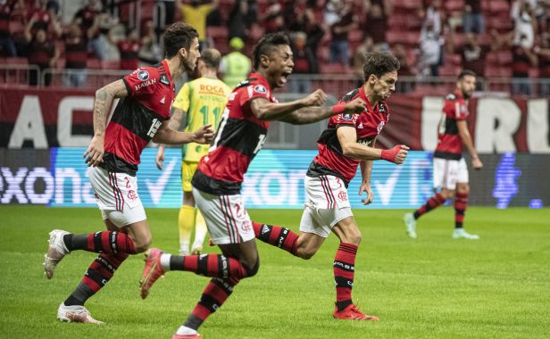 Créditos: Alexandre Vidal / CRF Flamengo goleia em partida de futebol com retorno do público aos Estádios pela Copa Libertadores da América 2021