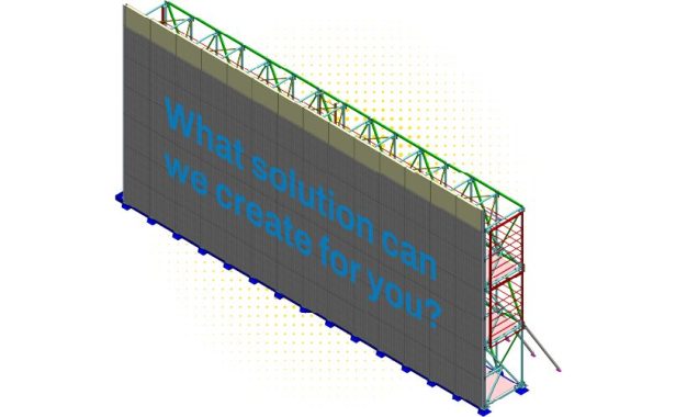 Estrutura de painel com mensagem de solução.