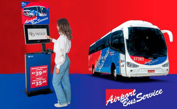 Terminal de Autoatendimento Imply para compra de tickets de translado