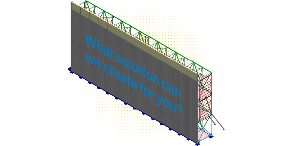 Estrutura de painel com mensagem em destaque